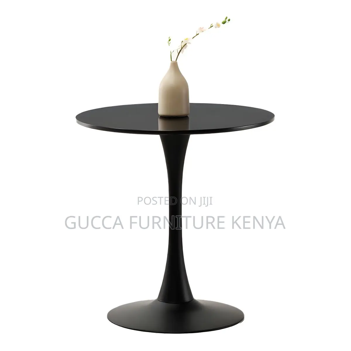 Dining Tables:Black Modern Tulip Round Dining Table