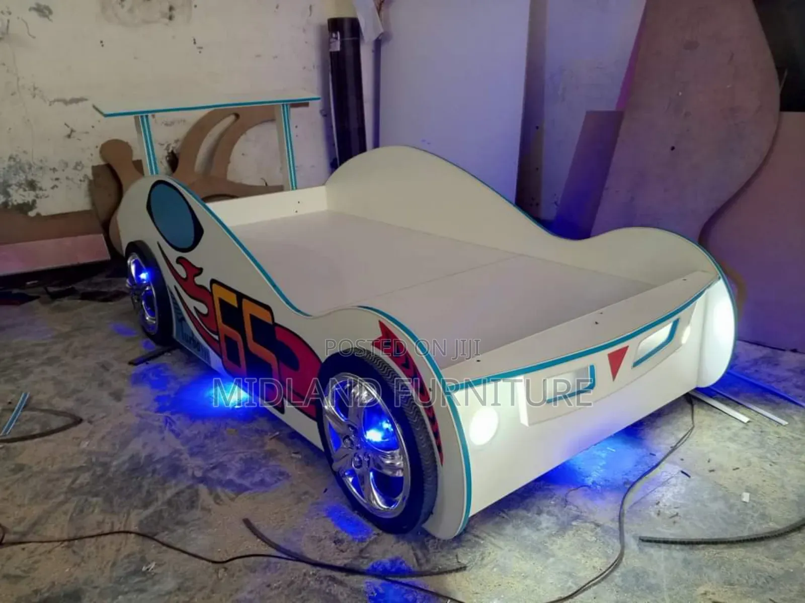 Race -Car Beds for Children. Customized With Lights
