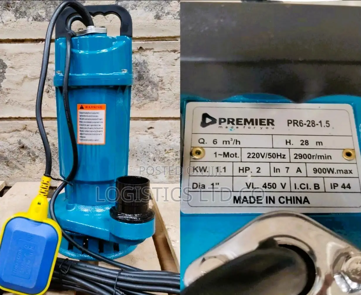 Premier Submersible Waterpump 2hp 28m 6m3/Hr