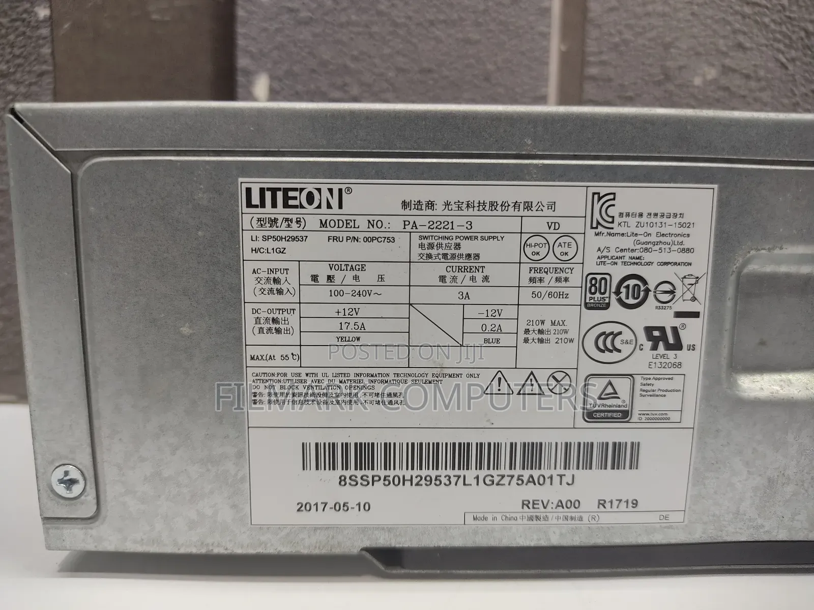 210W Power Supply for Lenovo Think Centre M410 M610 510S