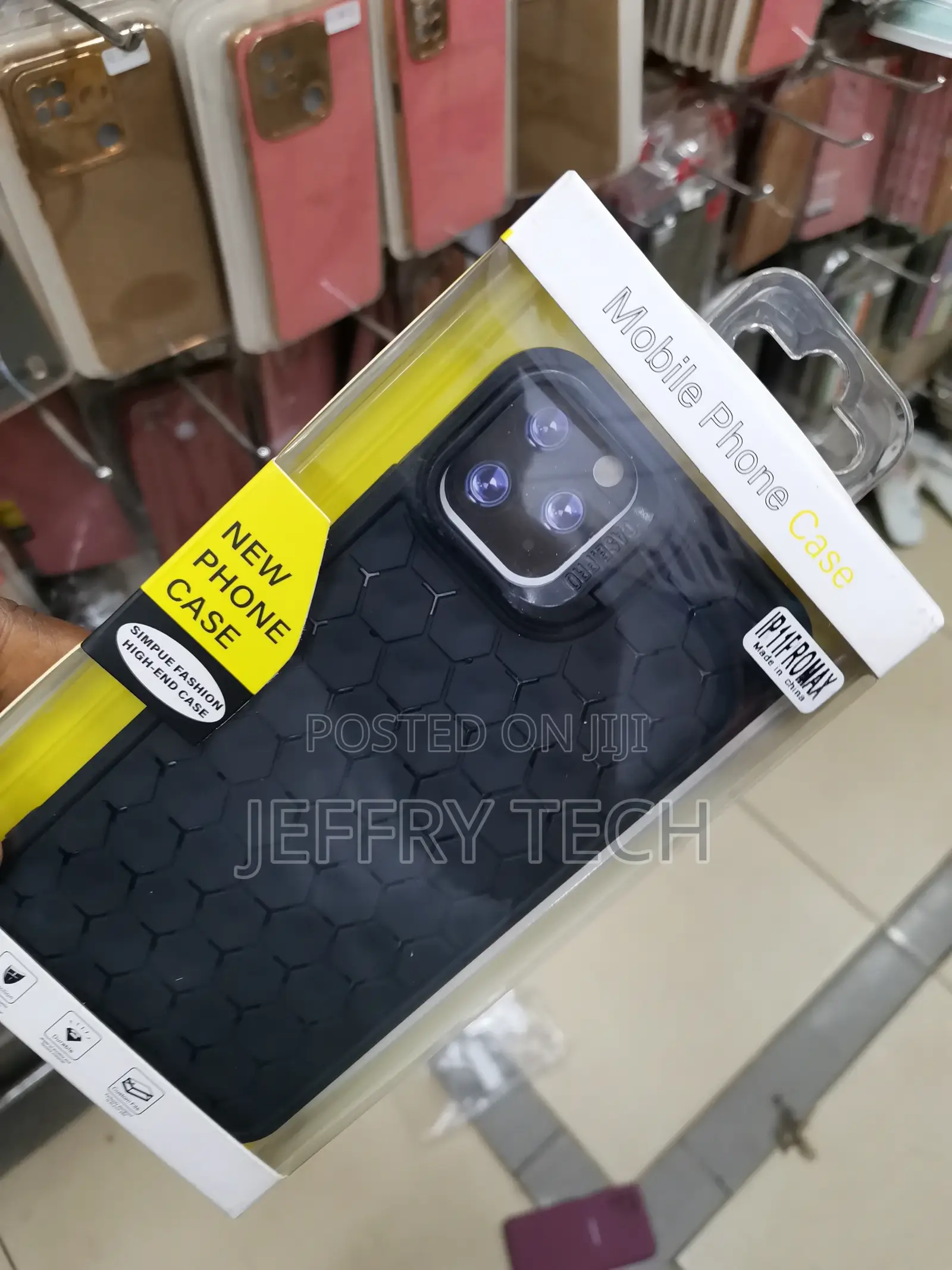 Honeycomb Shockproof TPU Case for iPhone 11 Pro Max-Black