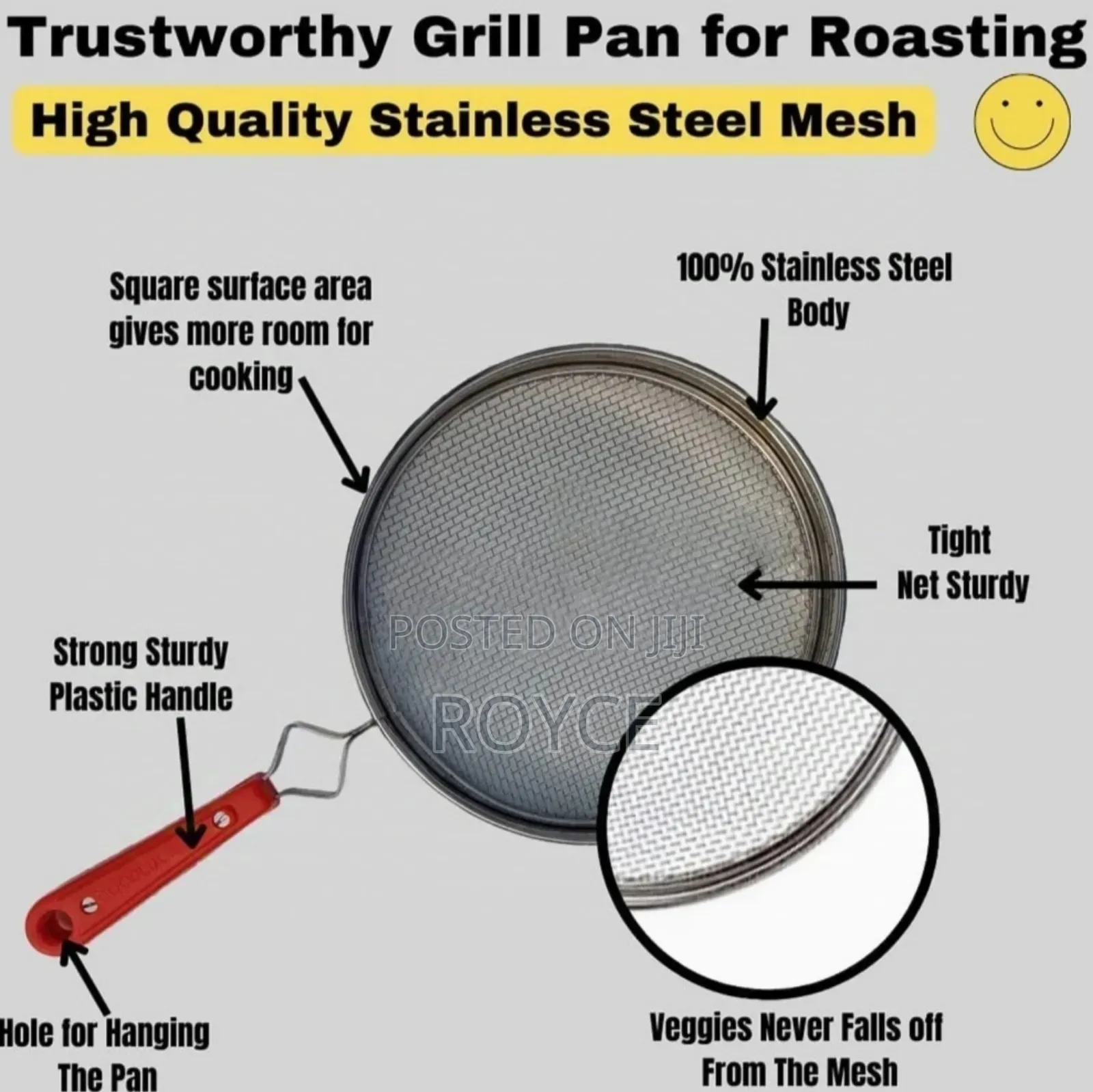 Paras Stainless Steel Roaster-Papad Jali