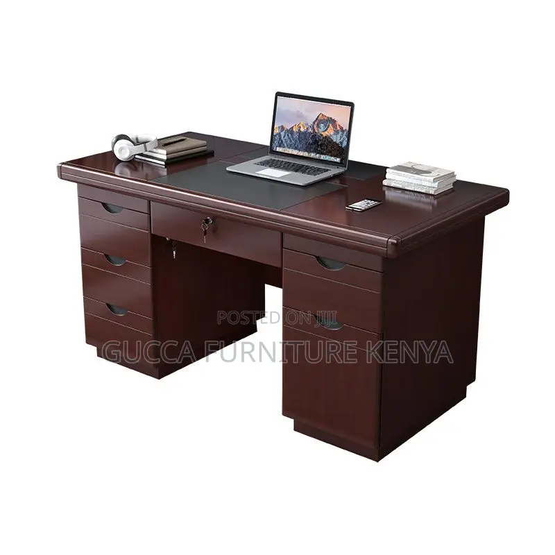 Office Tables:140cm Imported Mahogany Executive Office Table