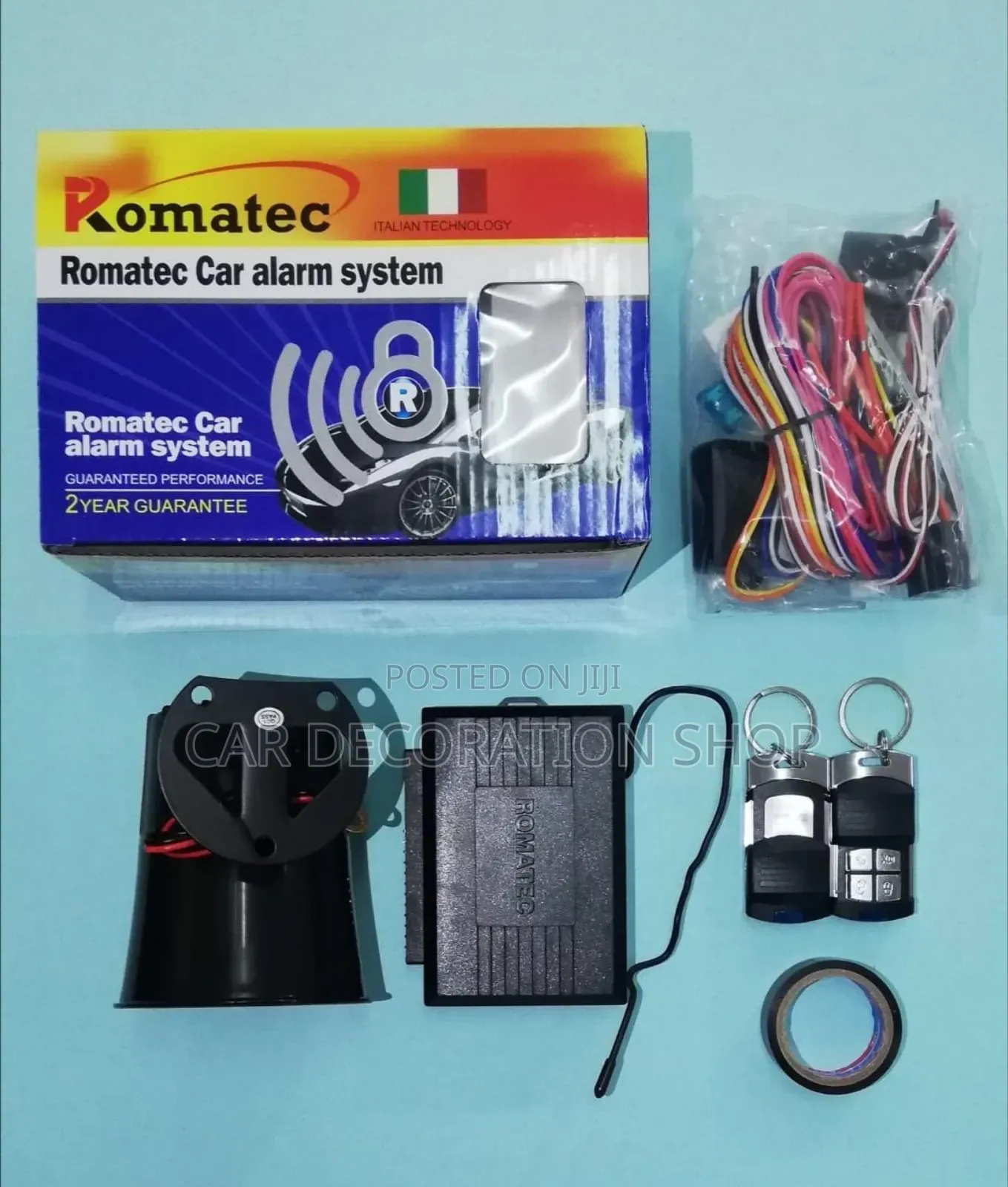 Romatec Antitheft Universal Alarm System With 2remote Key