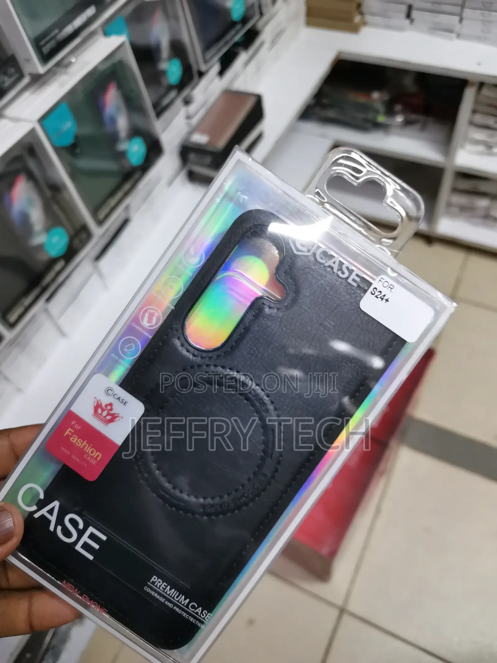 Leather Case for Samsung Galaxy S24+ With Magsafe -Black