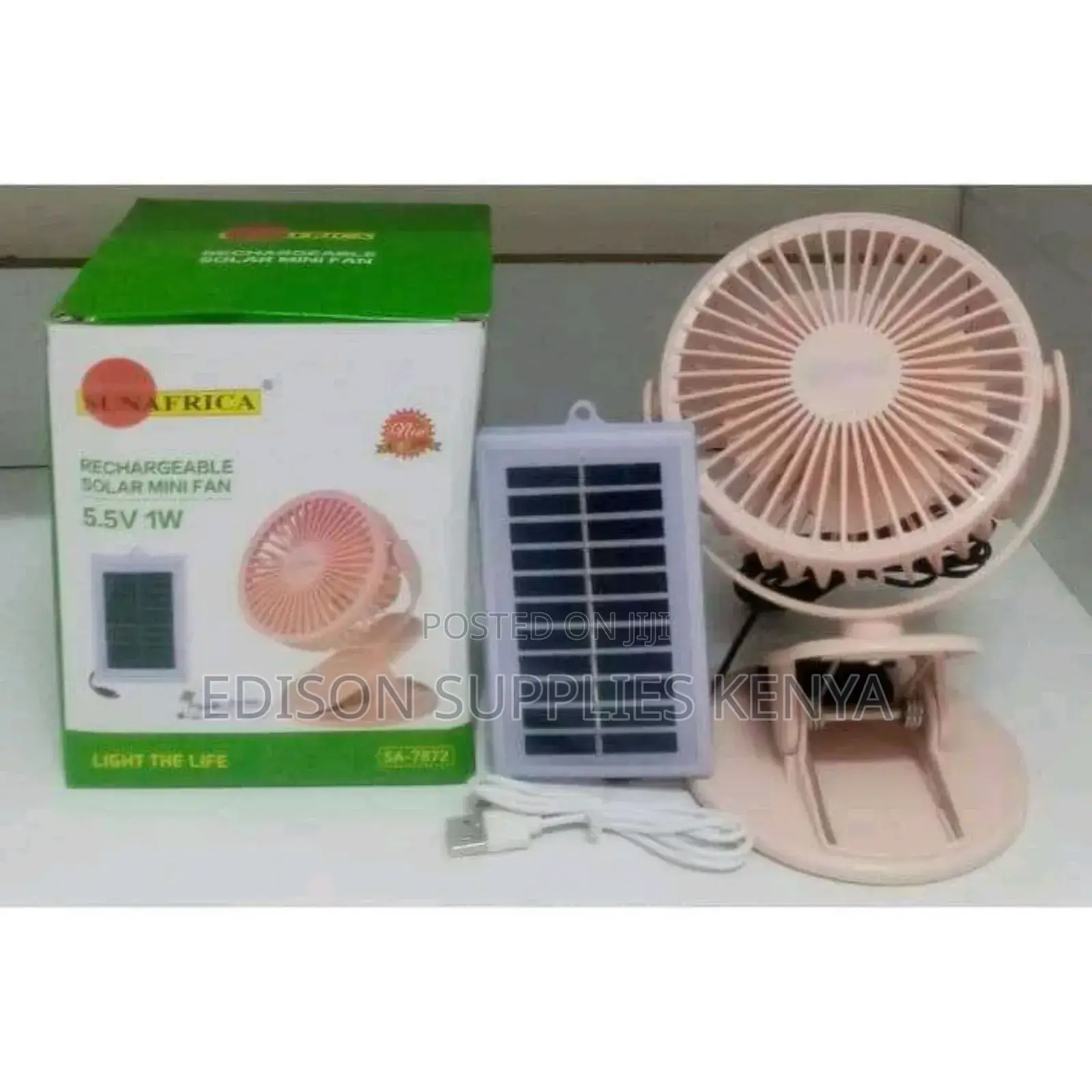 Solar Clip Fan 2 In 1 Rechargeable Fan By USB Or Solar Panel
