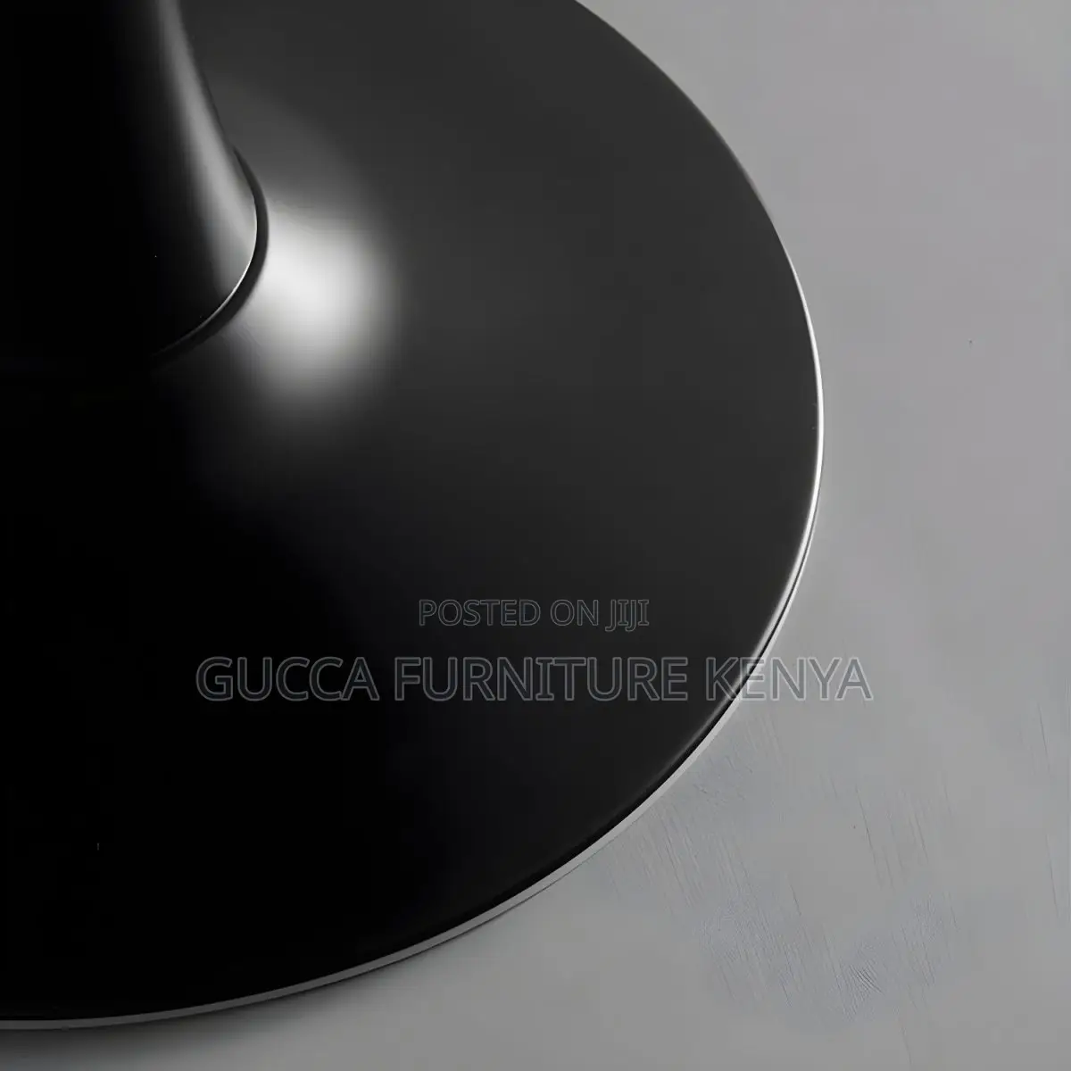 Dining Tables: Black Round Wood Modern Tulip Dining Table