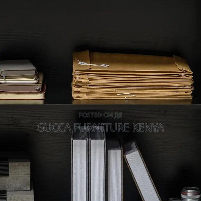 Cabinets: 2-Tier Wooden Credenza Office Cabinet