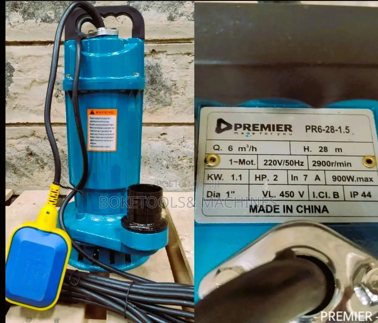 Premier Long Lifespan Sewage Submersible Water Pump 2hp 28m