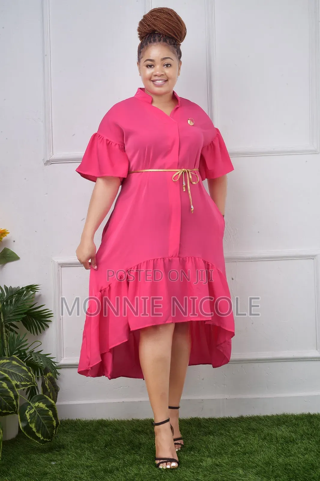 Trendy Hot Pink High Low
