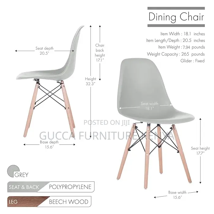 Home Chairs: Eames Molded Plastic Home Office Dining Chair