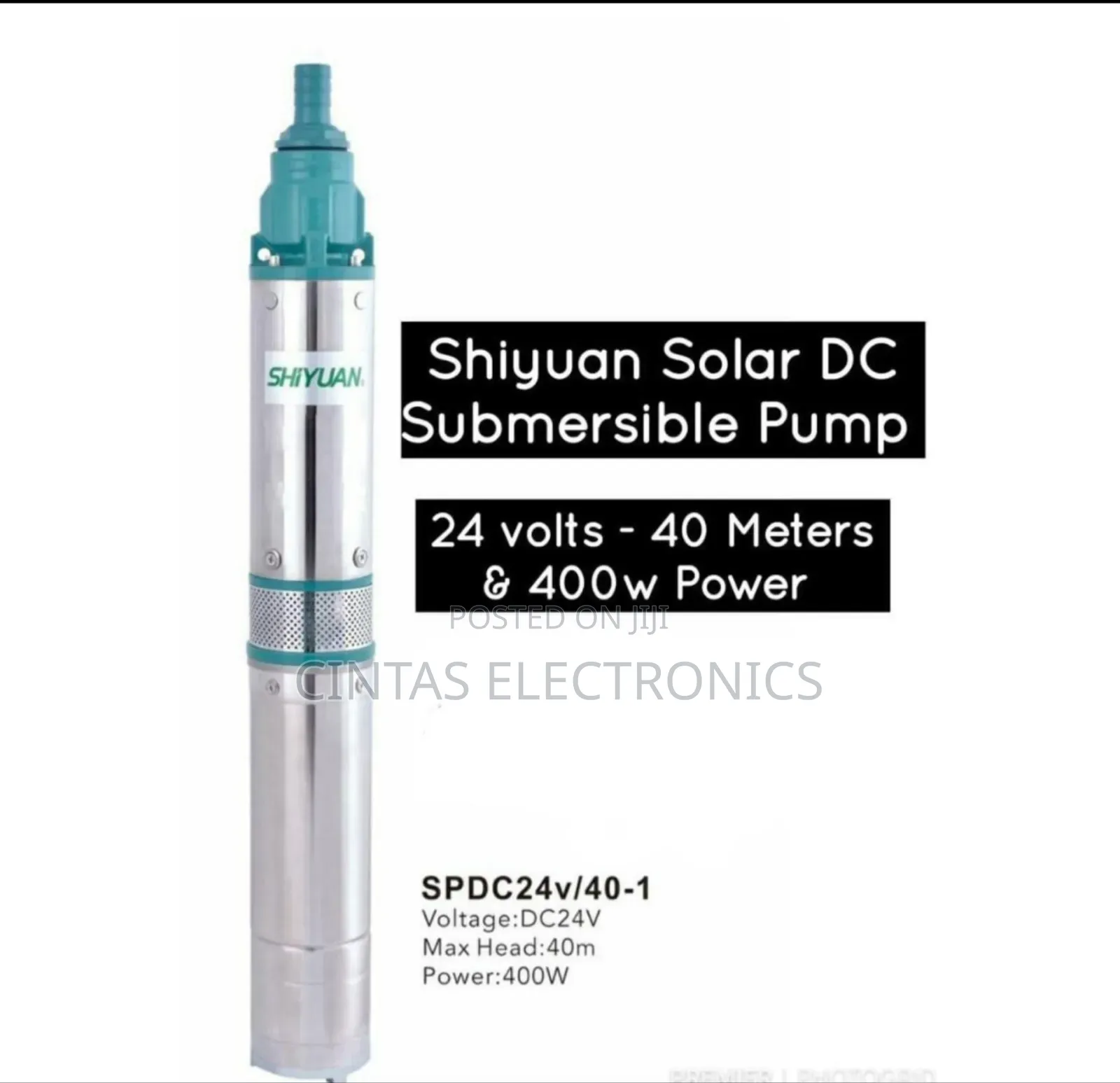 Shiyuan DC Solar Submersible Pump 40m,400w
