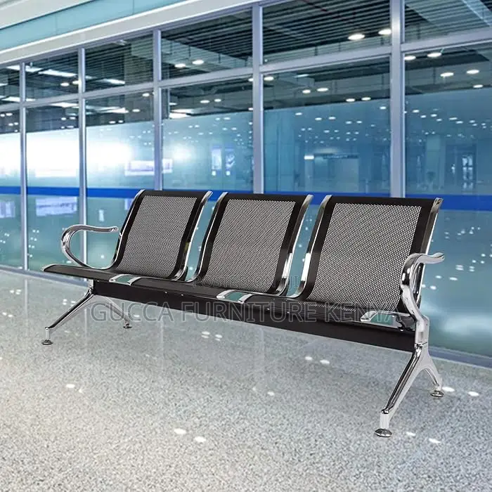 Office Chairs: Hospital 3-Link Waiting Bench With Arms