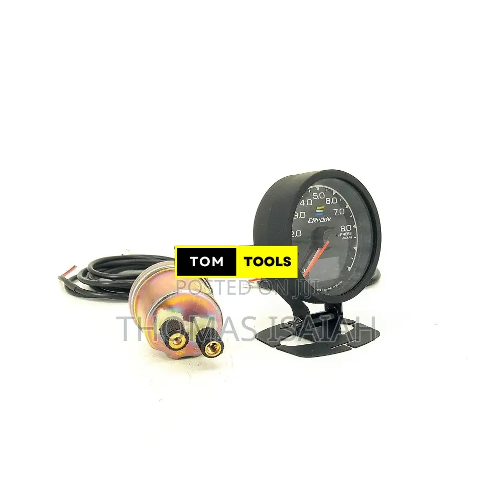 GREDDY Oil Pressure Gauge Set With Colored LED 0-800kpa