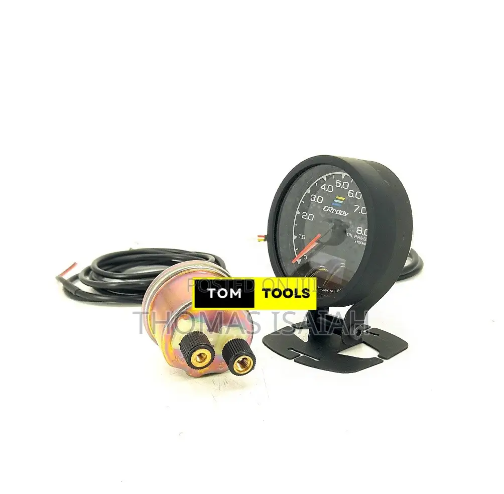 GREDDY Oil Pressure Gauge Set With Colored LED 0-800kpa