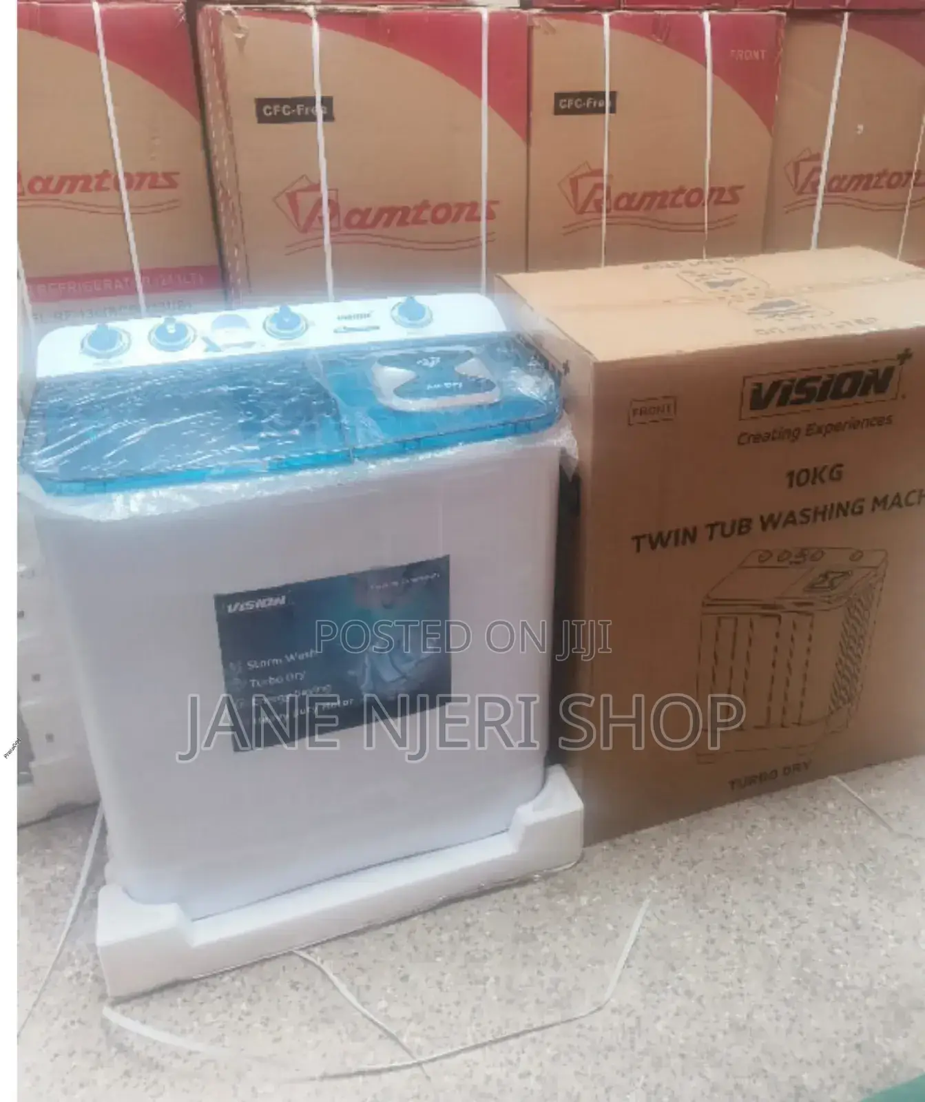 White 12kgs Vision Washing Machine v/N12kg