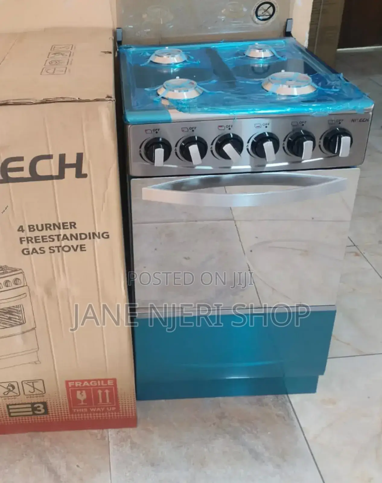 Silver 50*55 Unitech Full Gas Free Standing Cooker