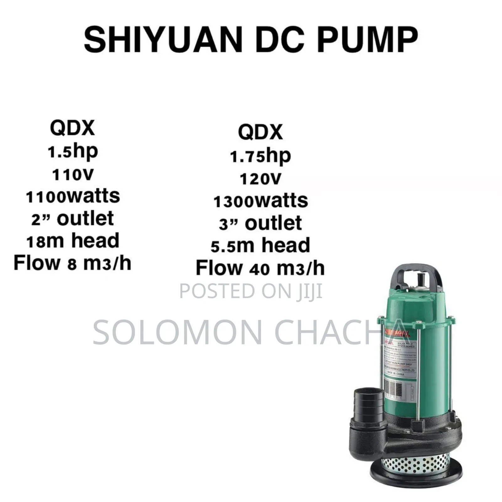 Shiyuan DC Pump 2inch or 3inch Submersible Pump Available