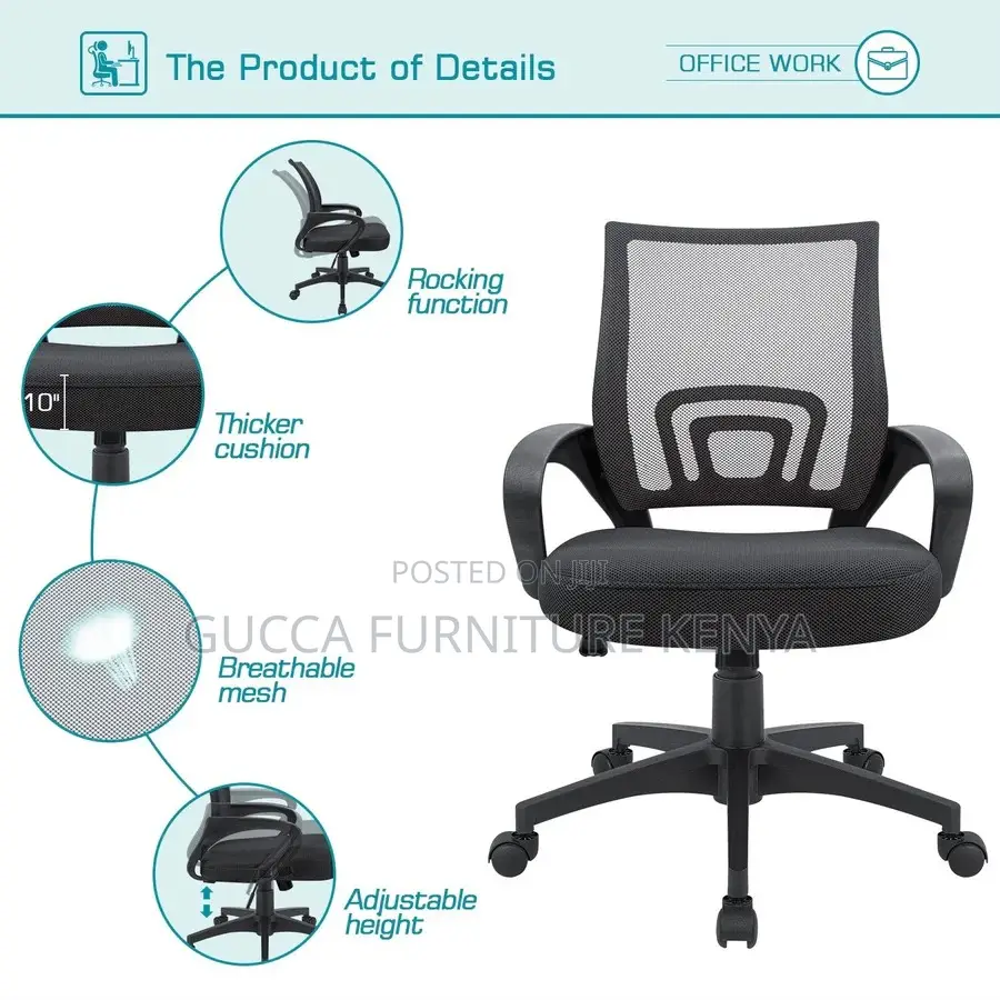 Office Chairs:Clerical Mesh Computer Desk Chair With Armrest