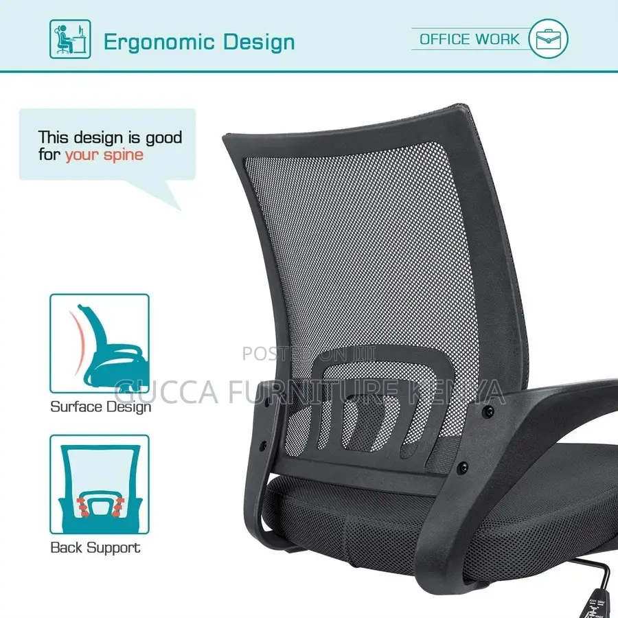 Office Chairs:Clerical Mesh Computer Desk Chair With Armrest