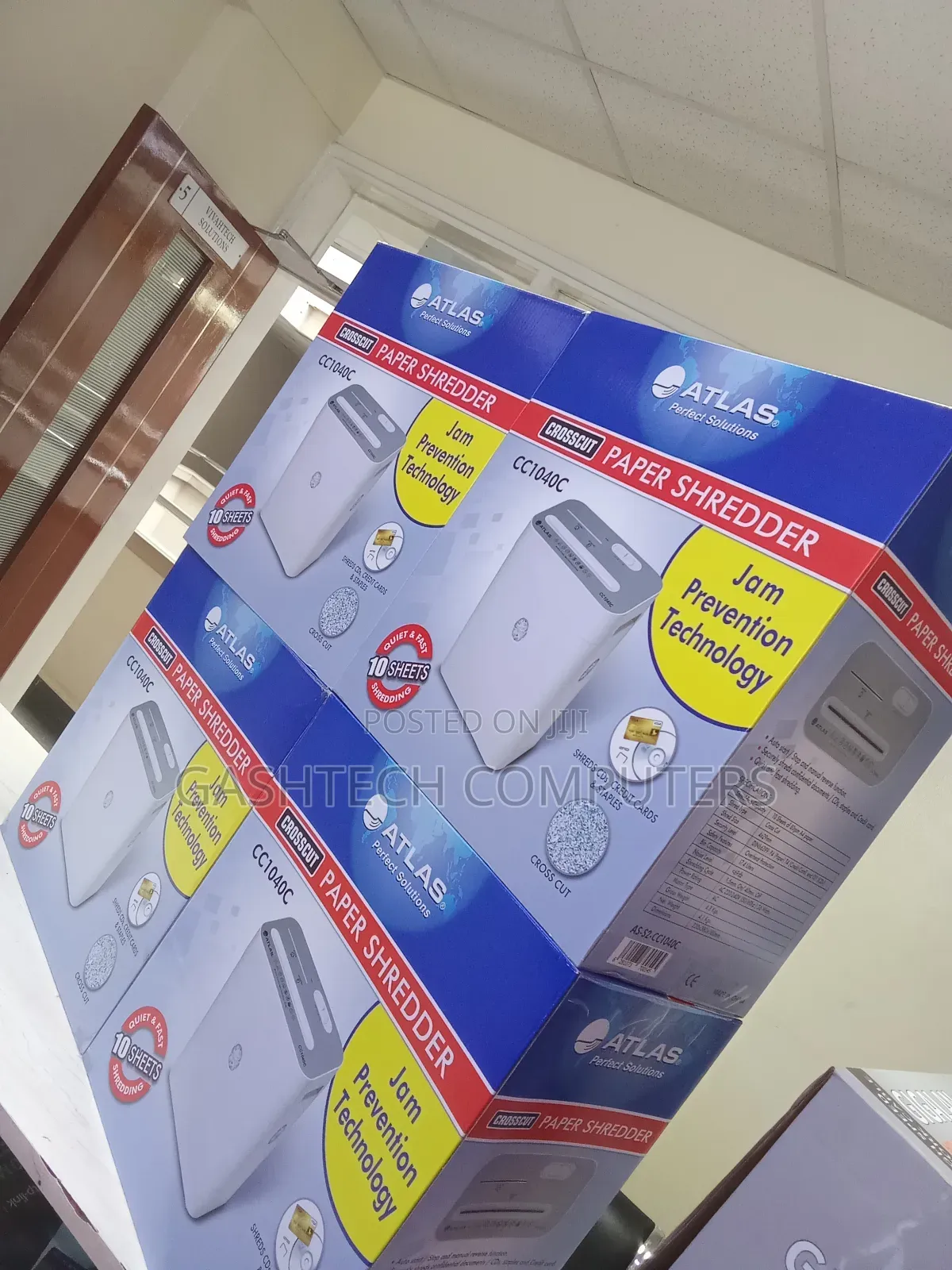 Atlas Cc1040c Cross Cut Paper Shredder With Jam Prevention .