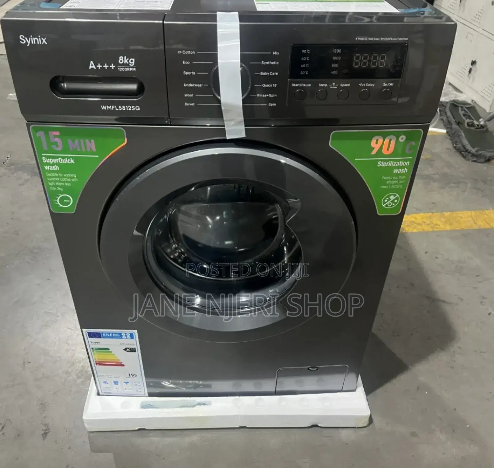 Syinix 8kgs Washing Machine SN/8KG