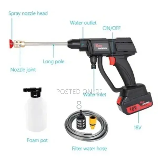 Portable Rechargeable Pressure Washer Gun for Fast Cleaning