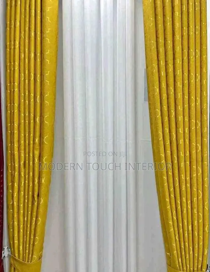 Mustard Printed Curtains