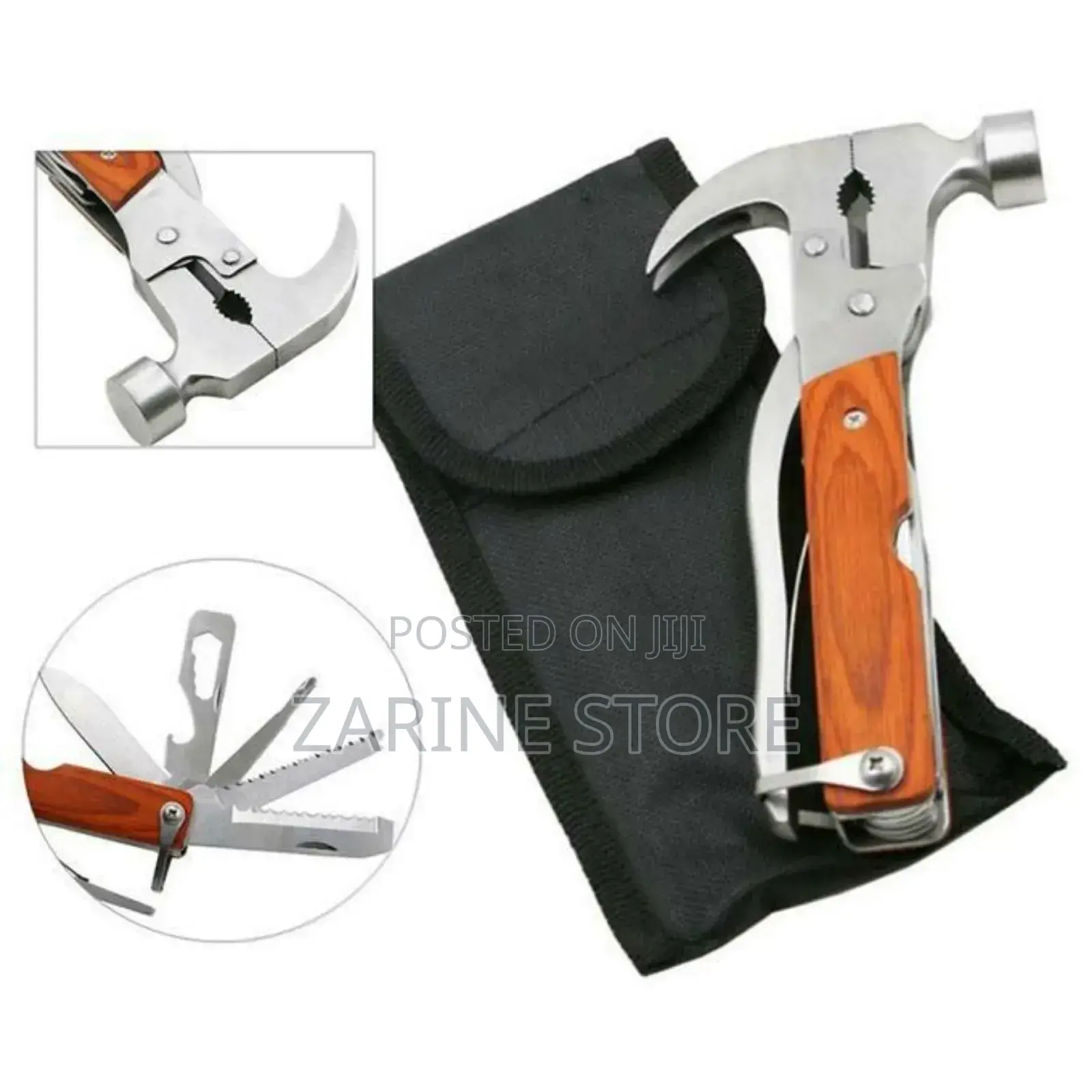 15 in 1 Multifunctional Claw Hammer With Wooden Handle