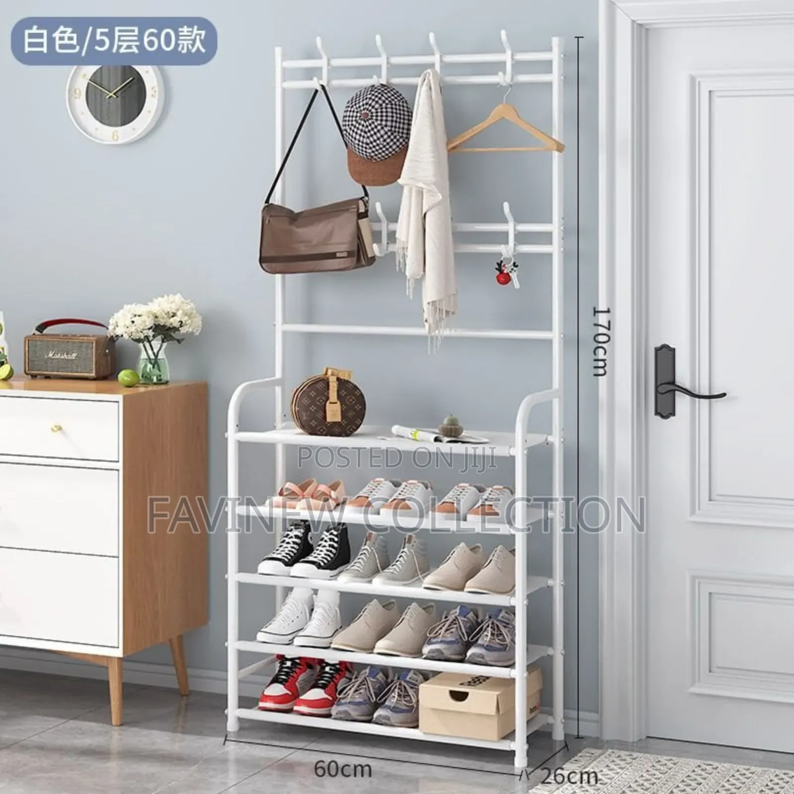 3 in 1 Five Tier Storage Rack/Hanger