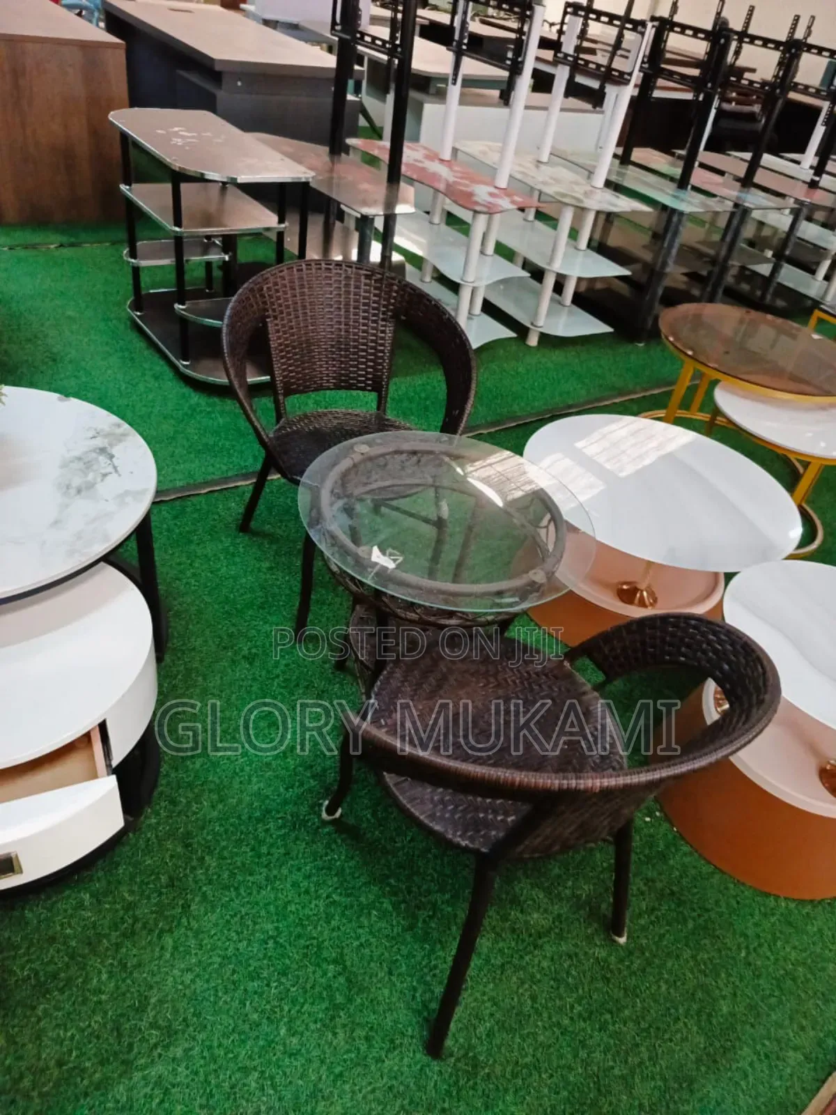 Balcony Hanging Chairs and Table