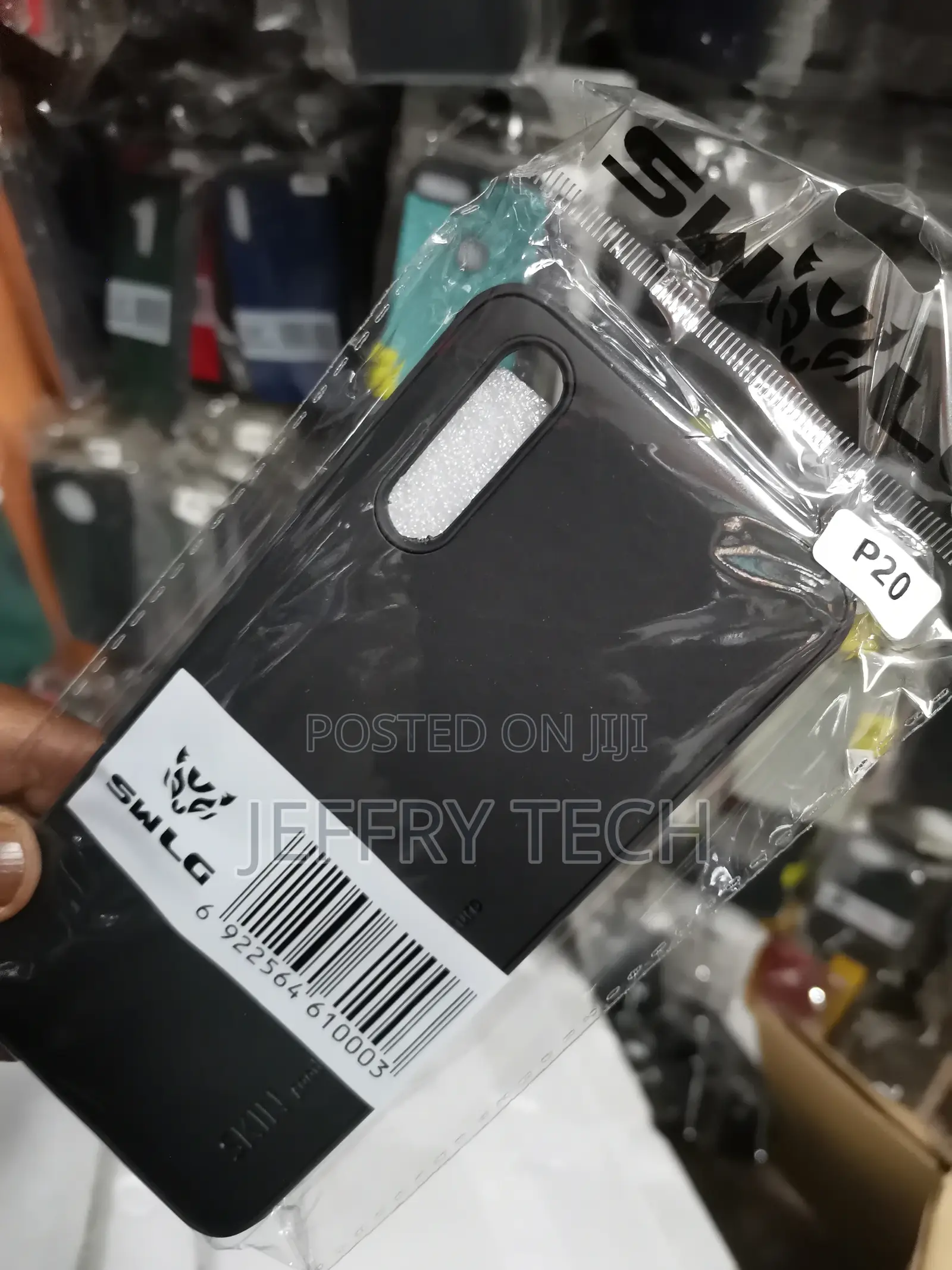 Huawei P20 Soft Silicone Protective Phone Case-Black