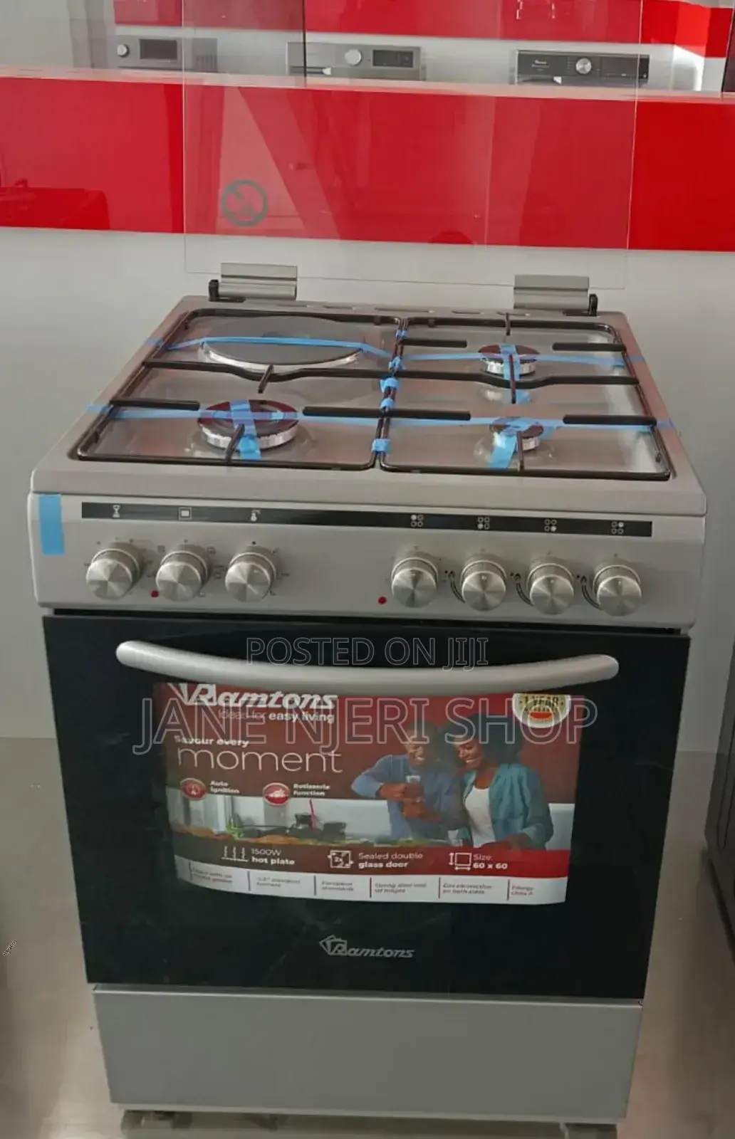 Ramtons 3G+1E 60X60 Silver Cooker Rm/60