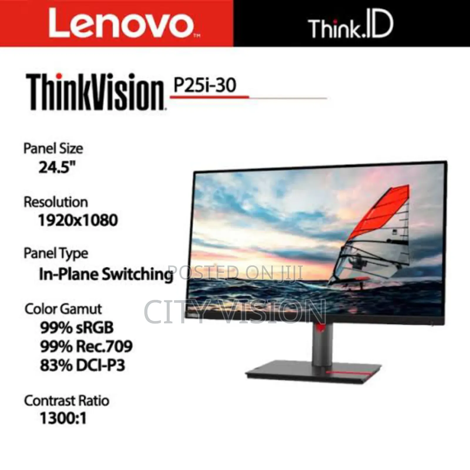 Lenovo P25i-30 Thinkvision 24.5" FHD Monitor Available