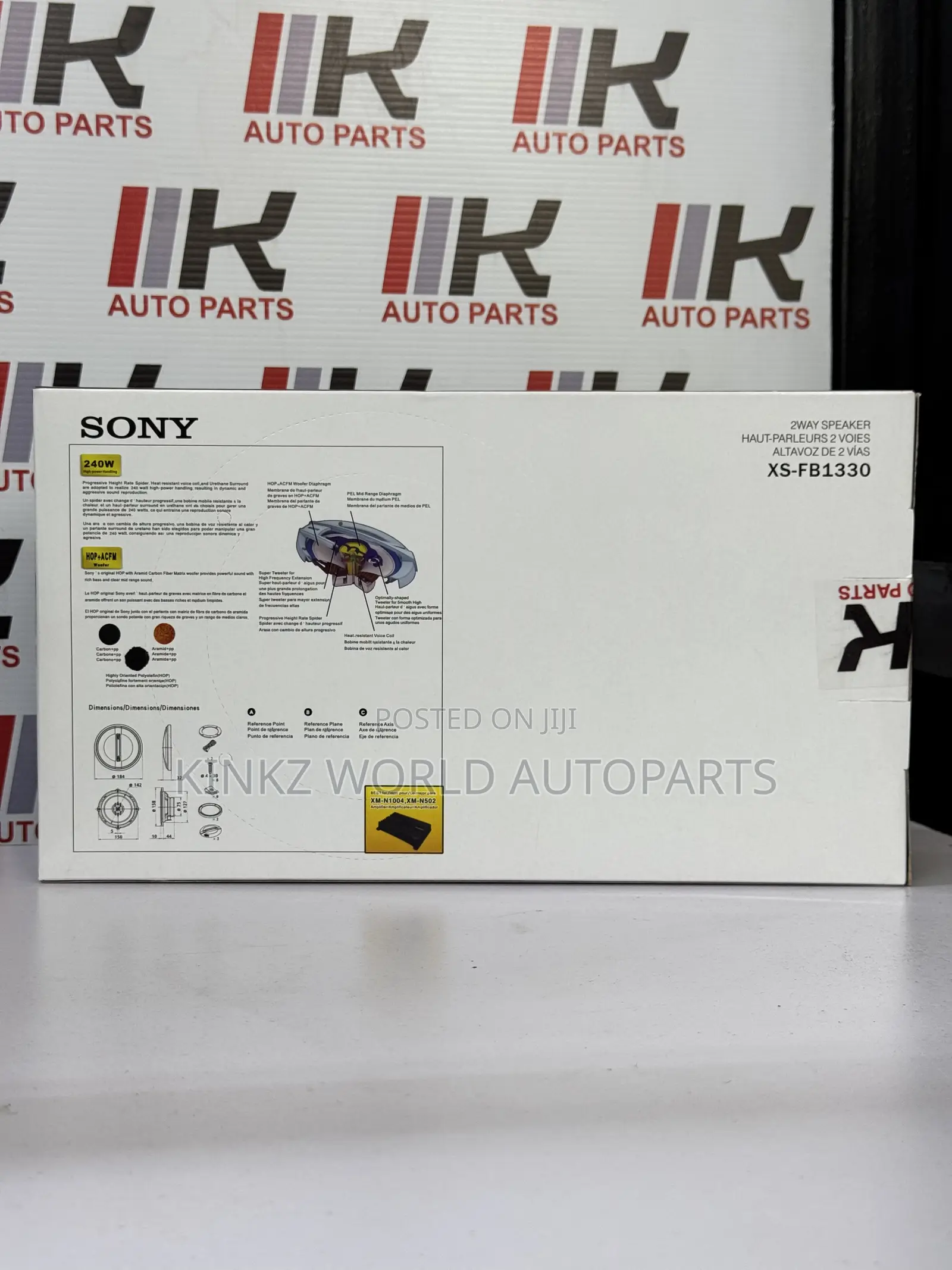 Sony XS-FB1330 5.25" 240W 3-Way Car Door Speakers-Tweeter,