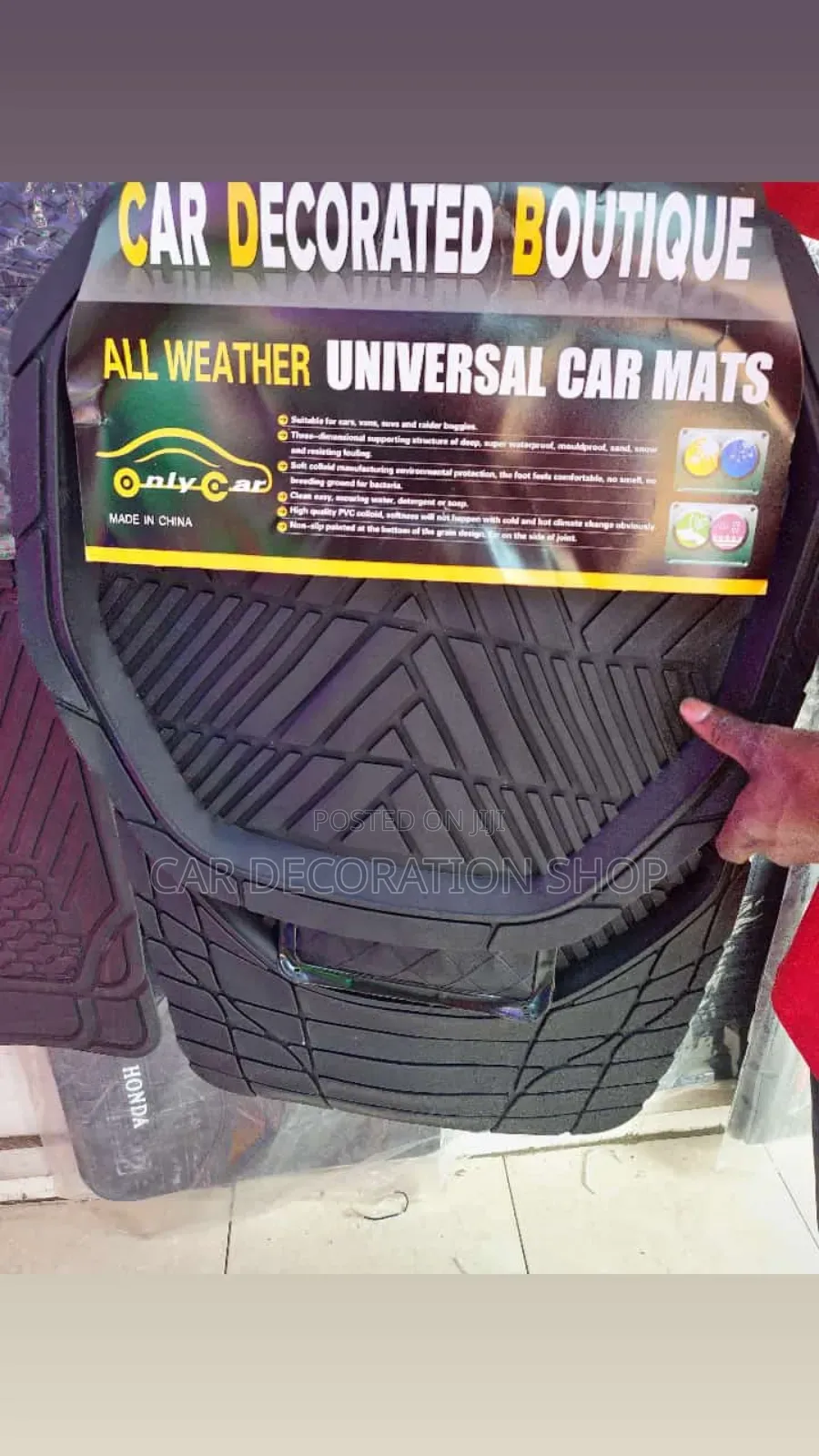 Universal Heavy Duty Black All Weather Floor Mats