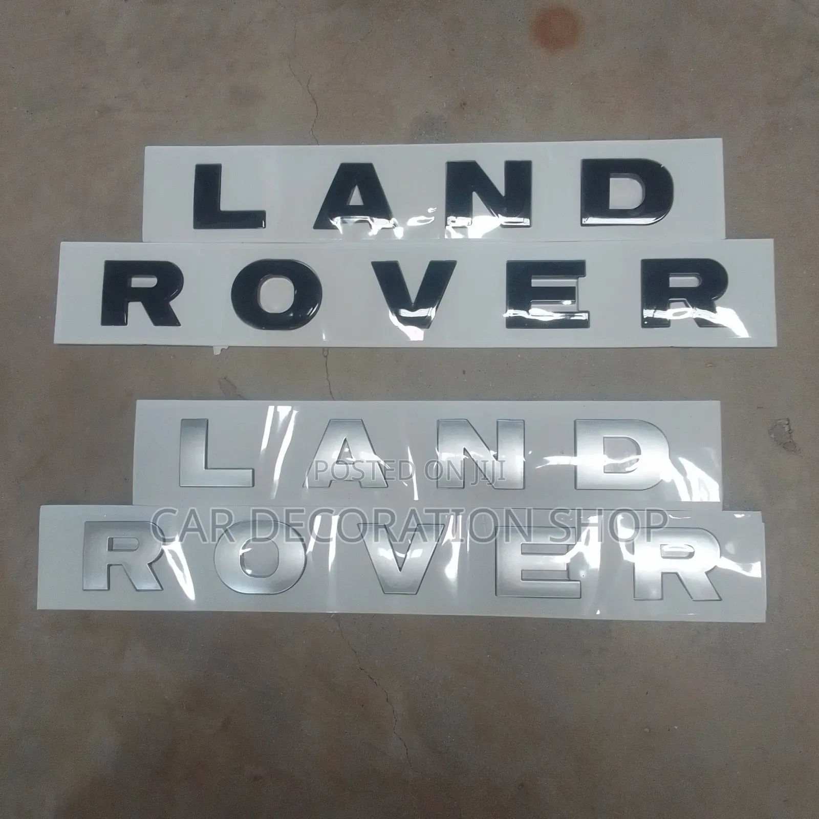 Silver or Black LAND ROVER 3D Bonnet Emblem