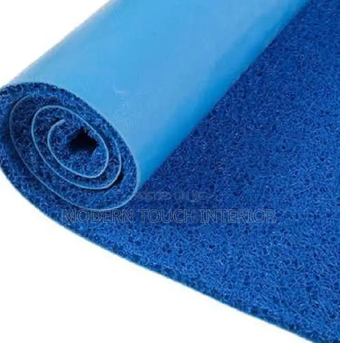 Blue PVC Spaghetti Carpet Mat for Commercial Use