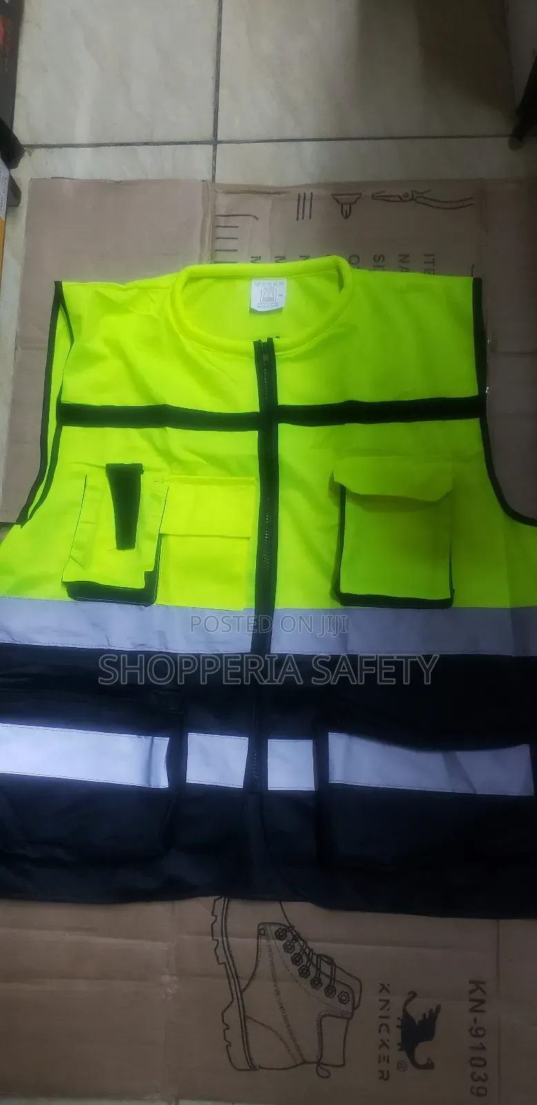 Round Neck Executive Luminous Green Reflector Vests