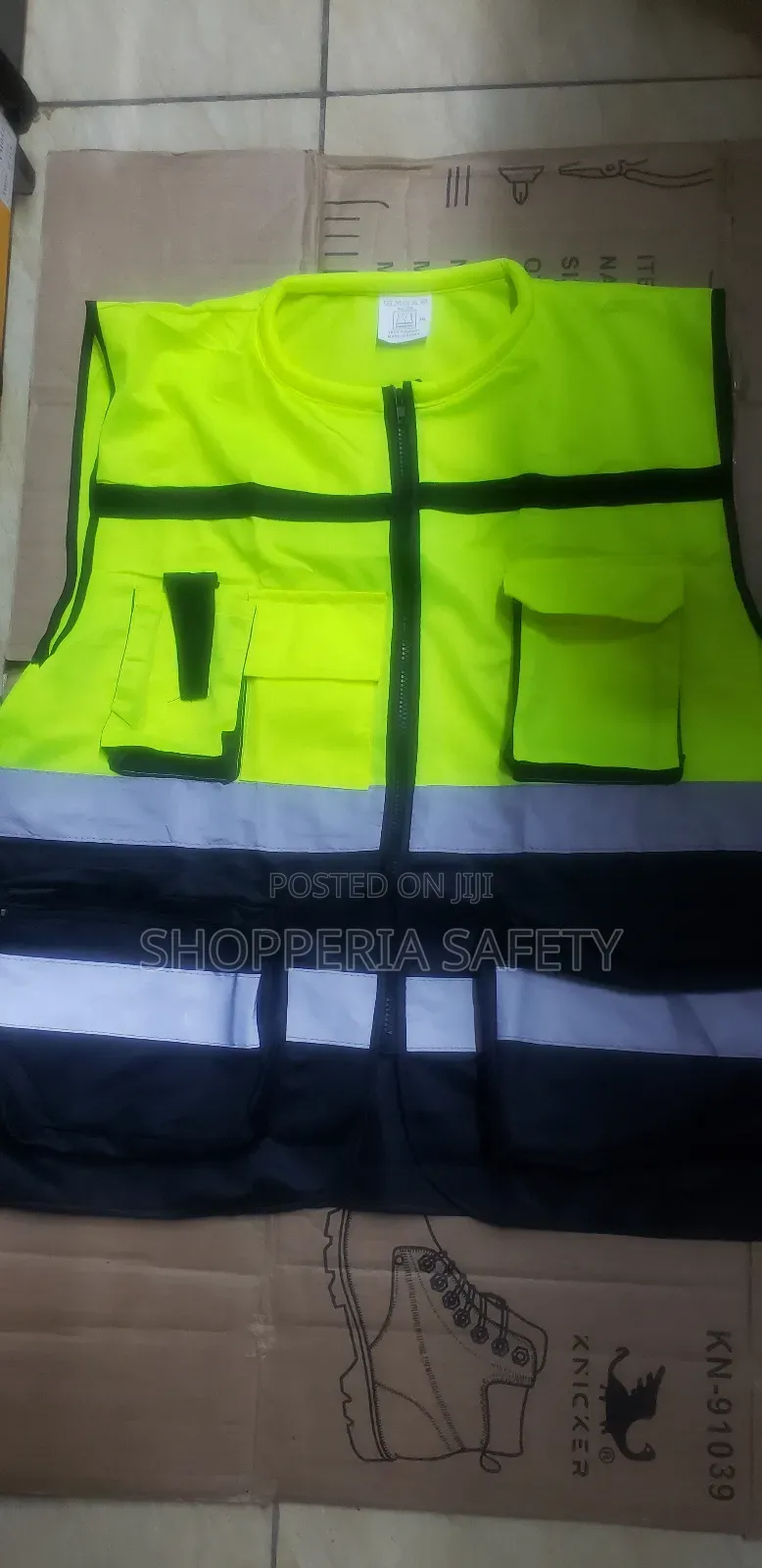 Round Neck Executive Luminous Green Reflector Vests