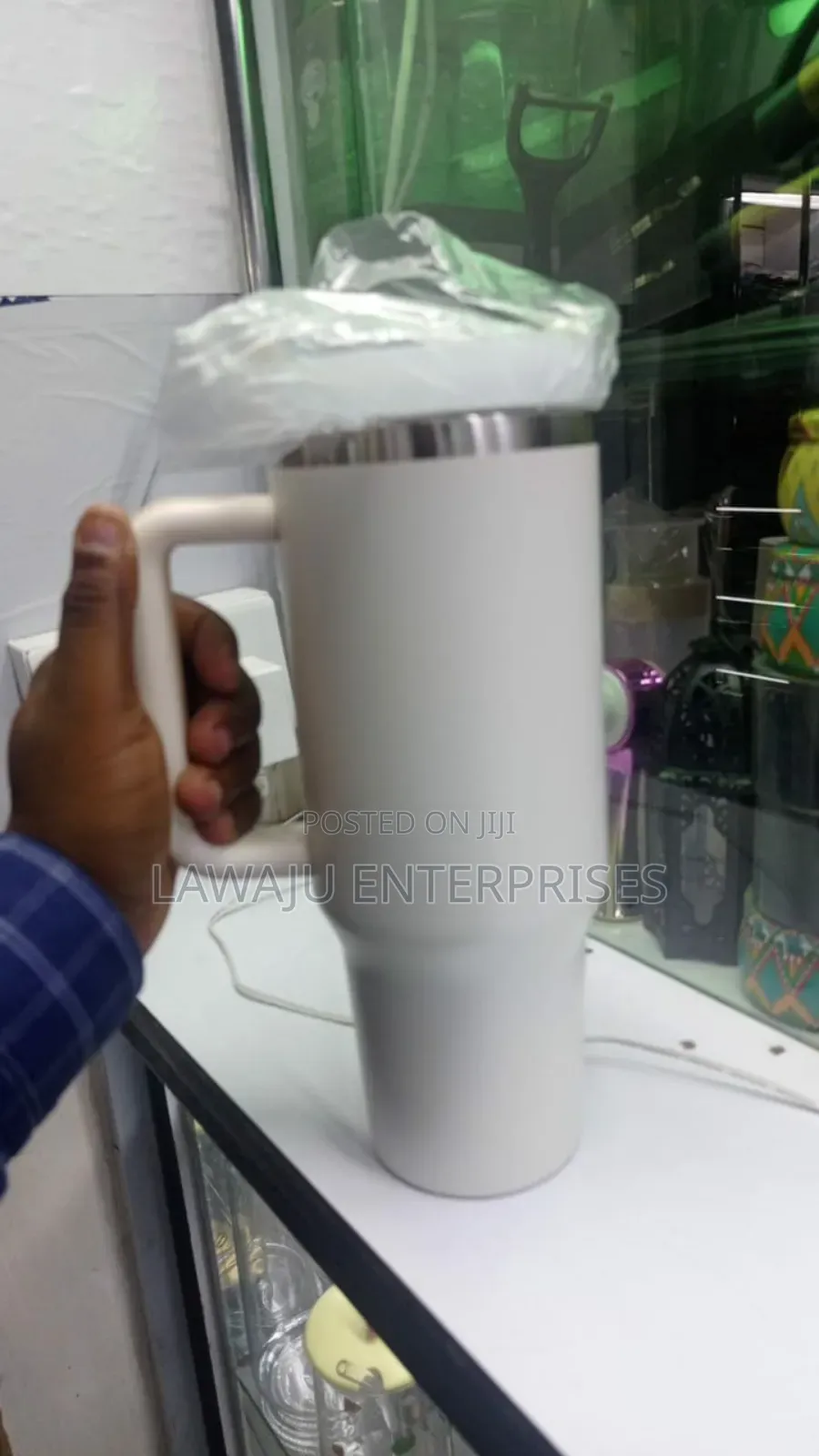 White 1200ml Stainless Steel Insulated Cup