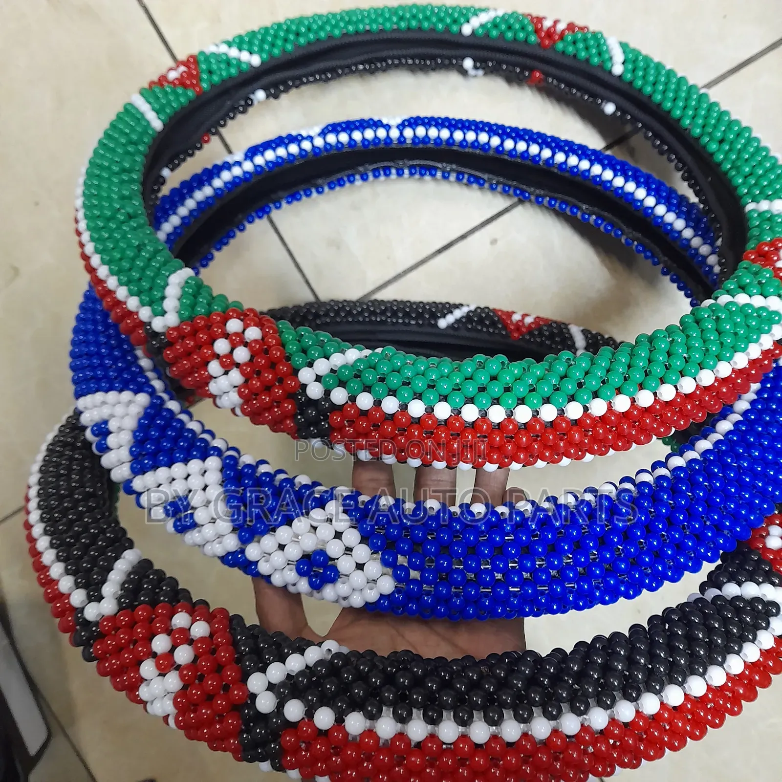Smart Stearing Cover With Beads for Kenya Frag.