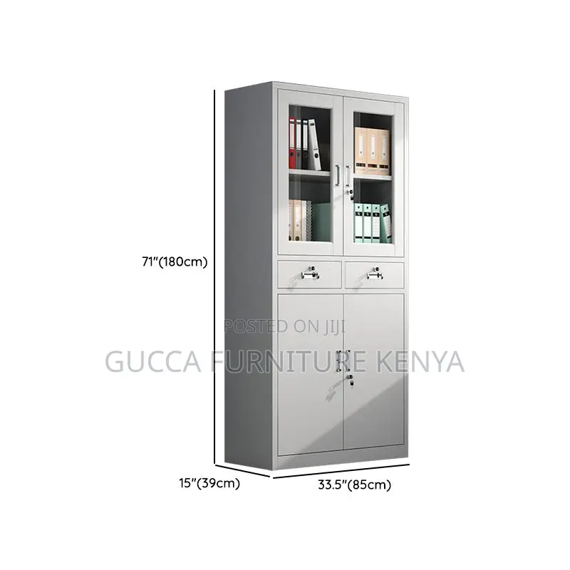 Cabinets: Dove Grey Steel Supplies Cabinet With Locker