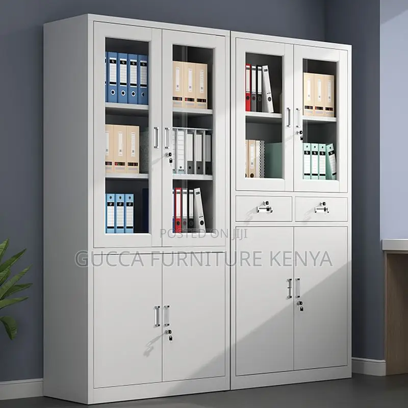 Cabinets: Dove Grey Steel Supplies Cabinet With Locker