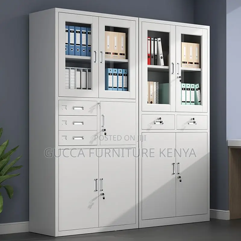 Cabinets: Dove Grey Steel Supplies Cabinet With Locker