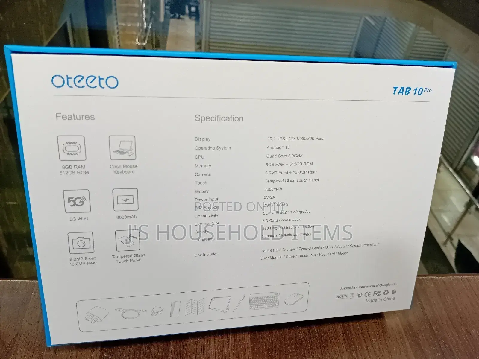 New Oteeto Tab 10 Kids 512 GB Black