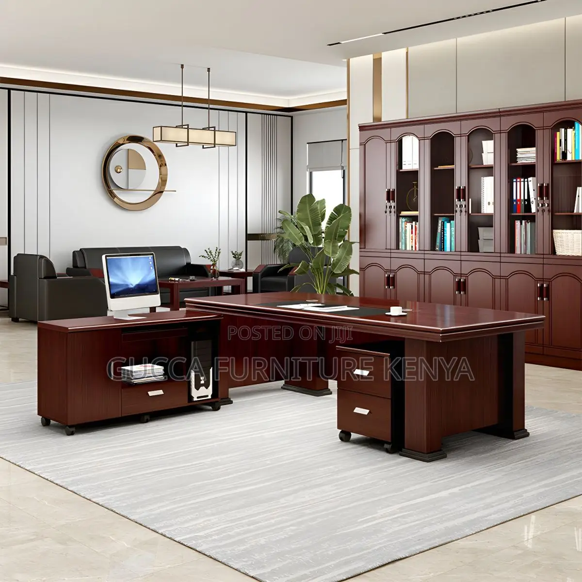 Office Tables: 1800mm L-Shape Design Executive Office Table