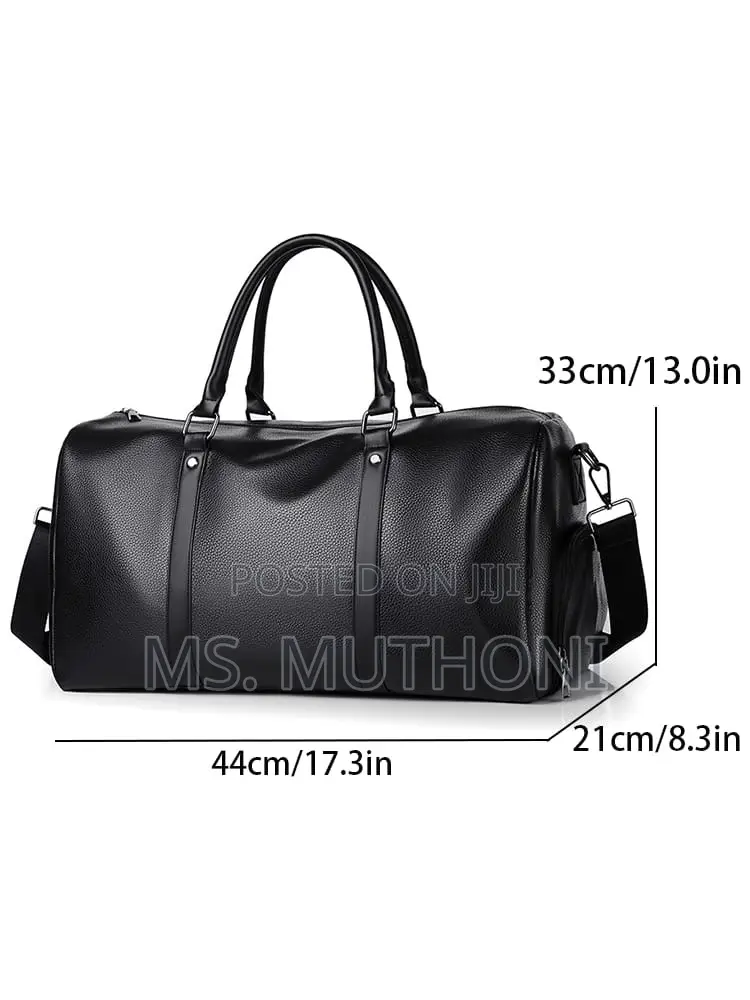 Black Black Retro New Fashion Short Trip Travel Bag