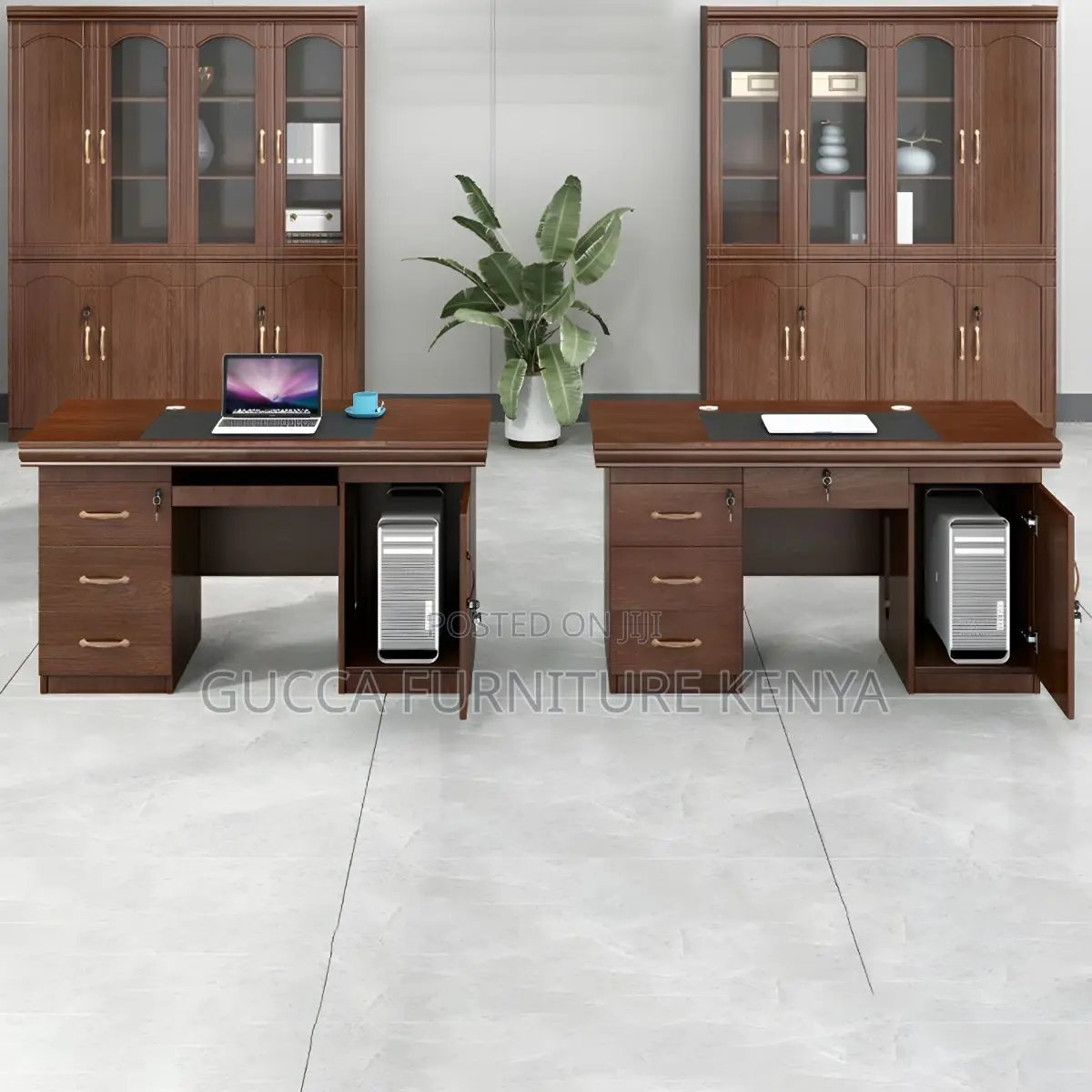 Office Tables:120cm Boss Office Desk With Drawers and Lock