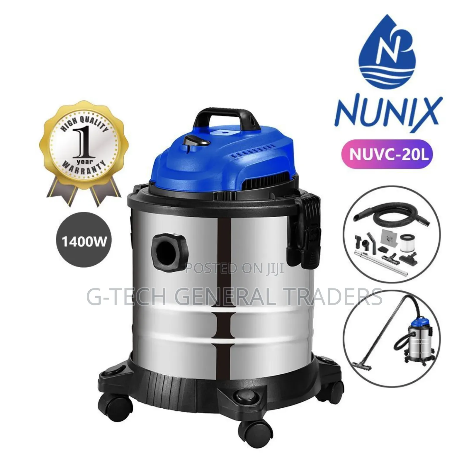 Nunix 1400w Commercial Vacuum Cleaner